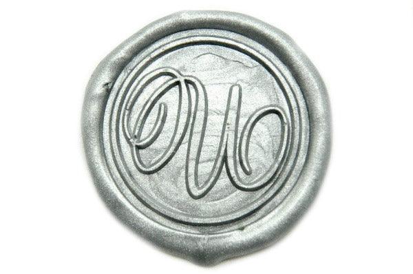 BULK 20 Letter K, Wax Stamp Silver Tone Charms SC2944 