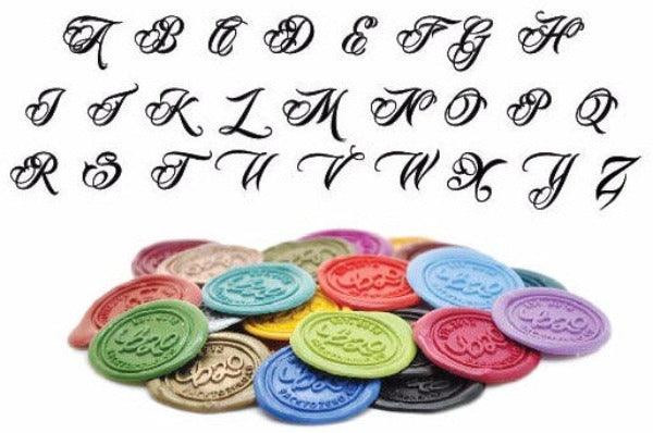 Alphabet Letter Wax Seal Stamp // Cursive Script Calligraphy Initial  Monogram Brass Stamp 