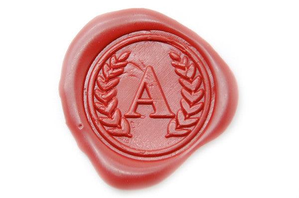 Crown & Wreath Initial Wax Seal Stamp - A to Z Letter