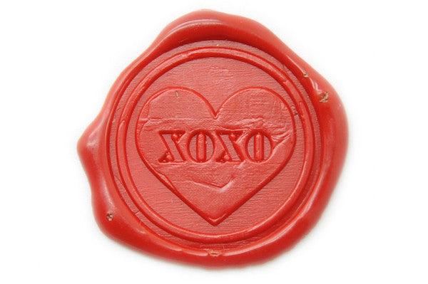 Rubinato Italian Letter Wax Seal Stamp Kit in Box Set, Heart w/ Red Wax