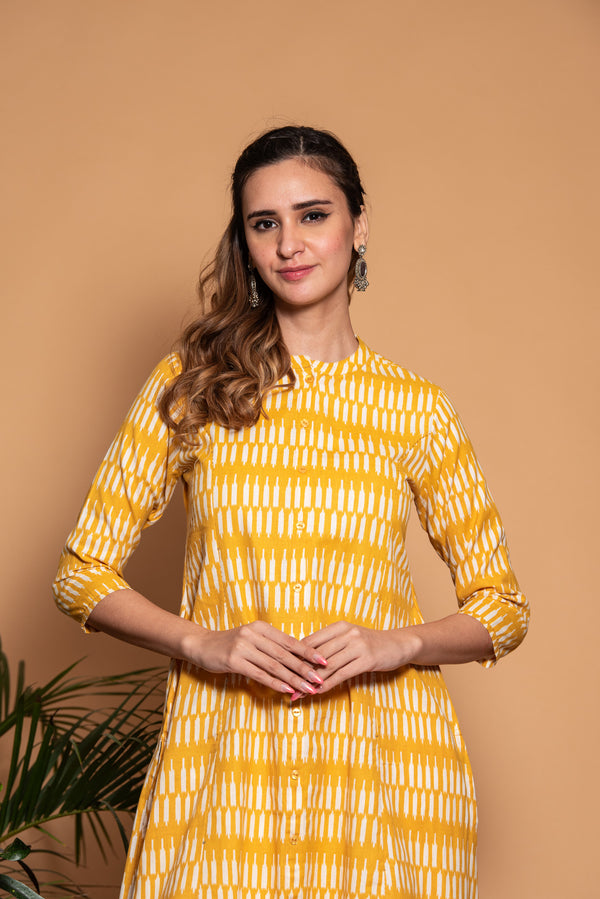 Golden Be Especial Vol 1 Exclusive Stylish Printed Flair Kurti Wholesalers