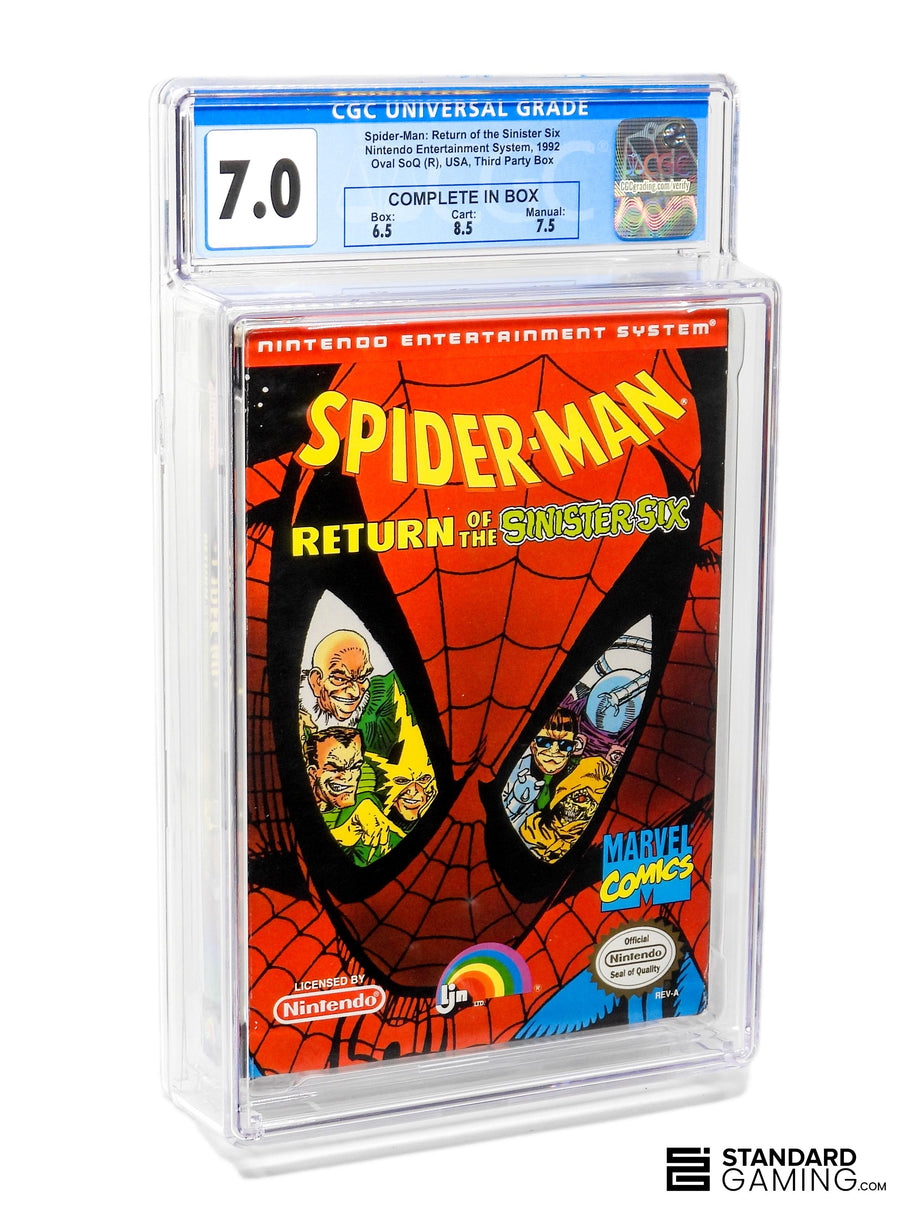 Spider-Man: Return of the Sinister Six - Cgc  CIB, NES Ljn 1992 –  Standard Gaming