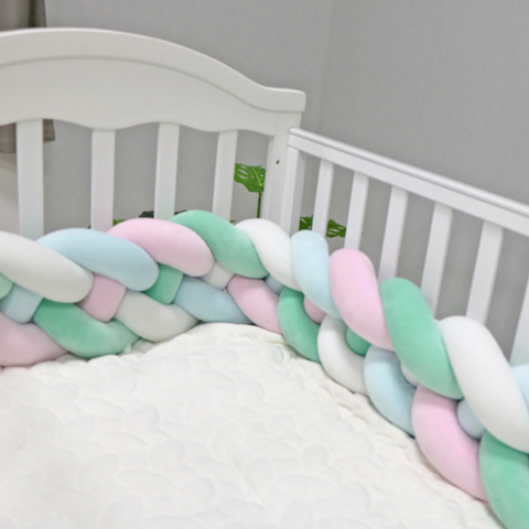 pink and white cot bedding