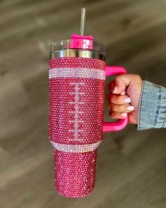 Stay Hydrated In Style! Introducing The 40 Oz Glitter Tumbler With Handle  Straw Lid - Stylish Stanley Tumbler - Pink Barbie Citron Dye Tie