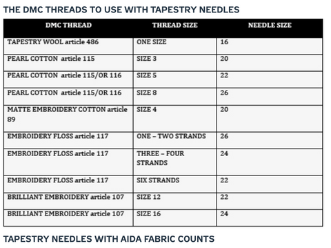 DMC Tapestry Needles