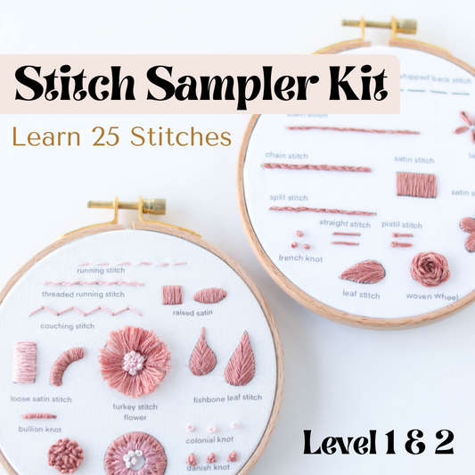 Hand Embroidery Kit - Beginner Learn Embroidery Kit with Video Tutorials –  Little Stitchy Bee