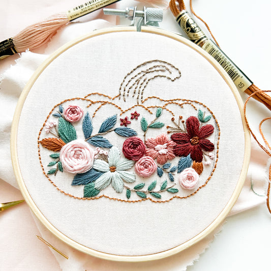 PDF 'Winter Roses' Customizable Embroidery Pattern – Little Stitchy Bee