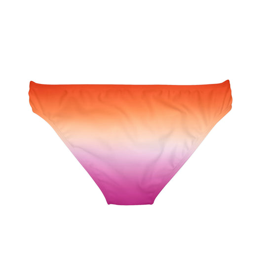 Lesbian Pride Recycled Padded Bikini Top Sports Bra - Ombre – Pegasus Pride