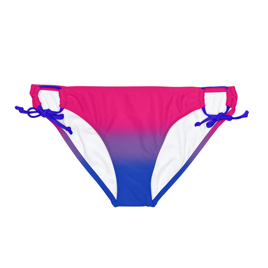 Lesbian Pride Recycled Padded Bikini Top Sports Bra - Ombre