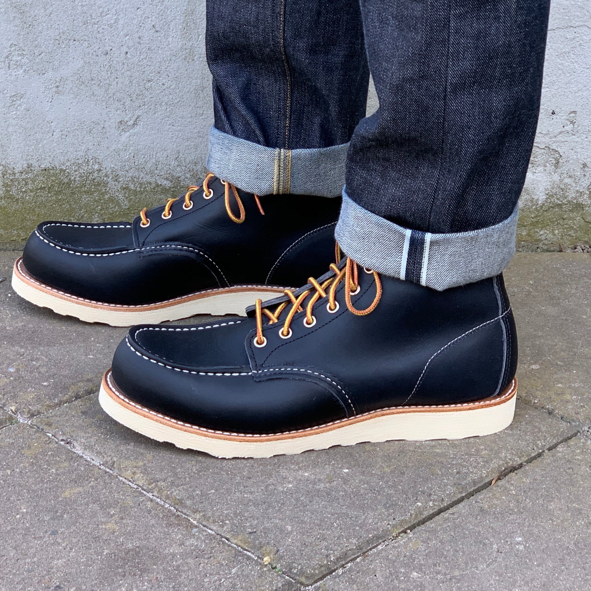 red wing moc toe grey