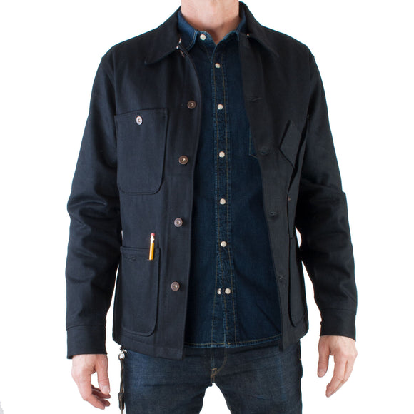 Tellason Japanese Selvage Denim Jacket, 13.5 oz (Black) - Brund