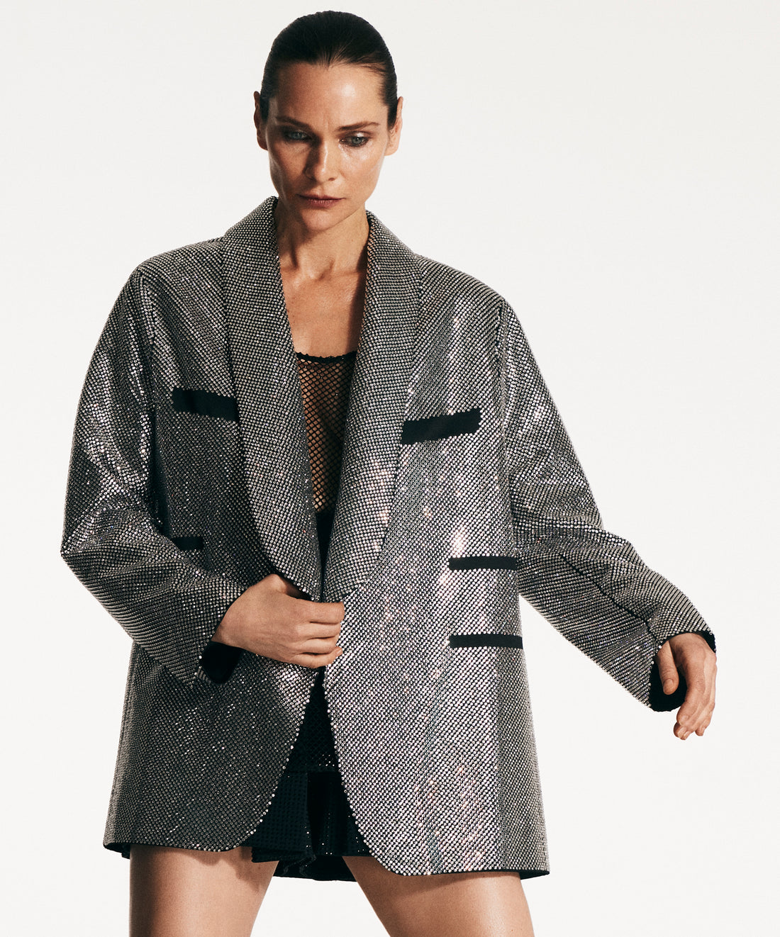 Louis Vuitton Crystal Lapel Robe Jacket