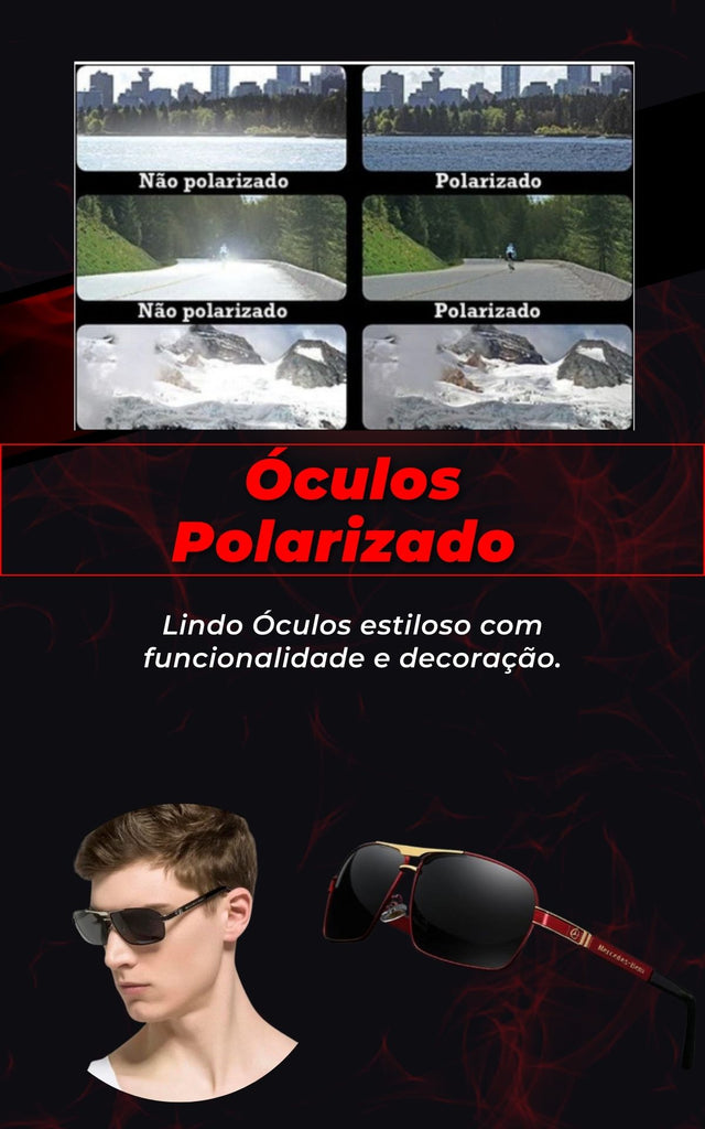 Óculos de Sol Masculino Polarizado