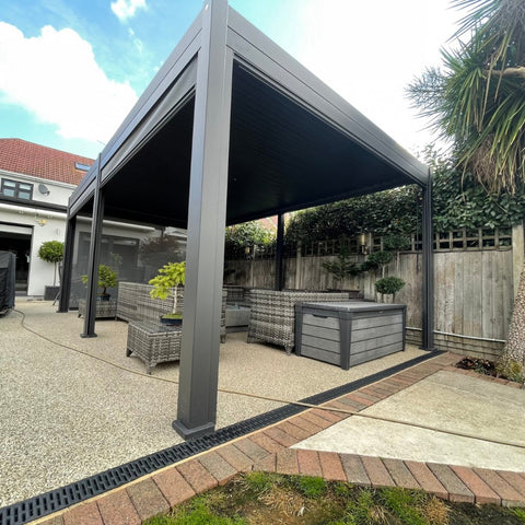 Aluminium Pergola with Sofa Set