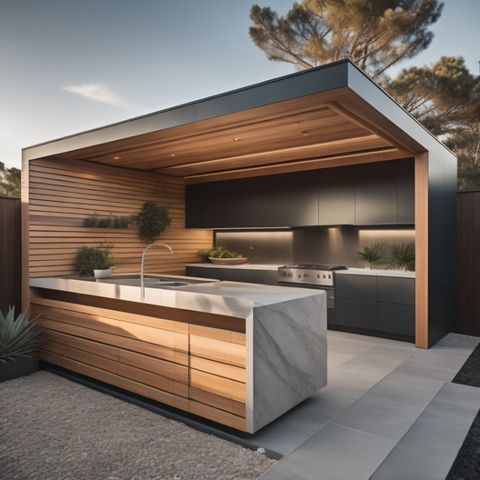 Contemporary Modern Outdoor Kitchen