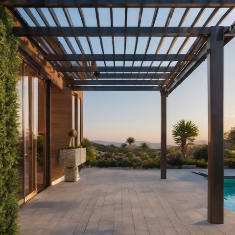 Bespoke Pergola attached to a house