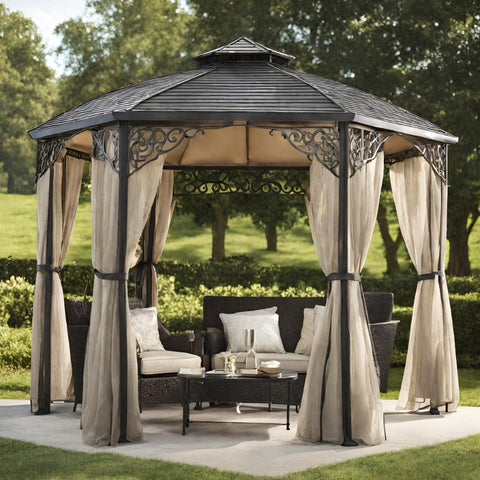 Gazebo with Curtains