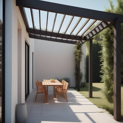 Lean to Pergola with Dining