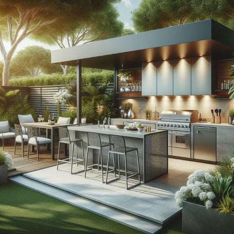 Outdoor Kitchen with Bar