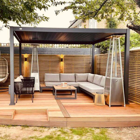 Aluminium Pergola with Sofa Set