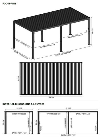 Nova Titan Pergola 3x6 Floorplan