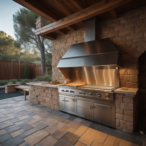 Outdoor Kitchen with Pizza Oven