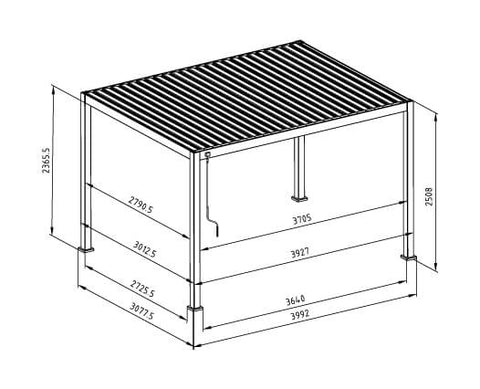 Aluminium Pergola 3m x 4m