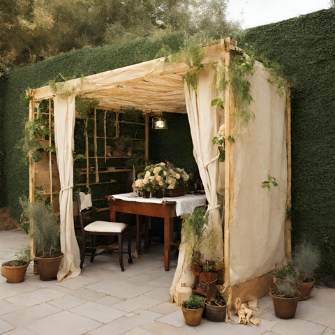 Sukkah Attached to the Garden Wall