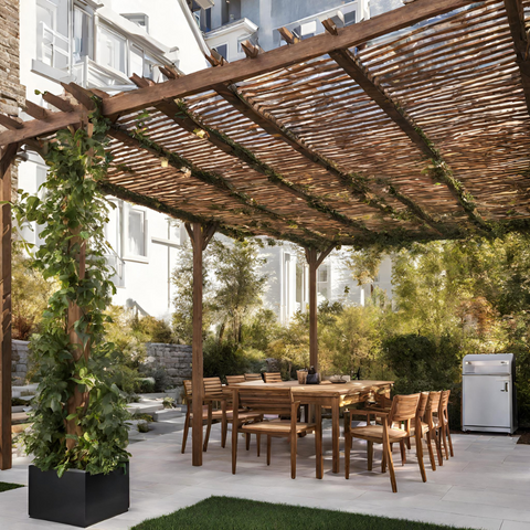 Sukkah on a Newly Constructed Pergola