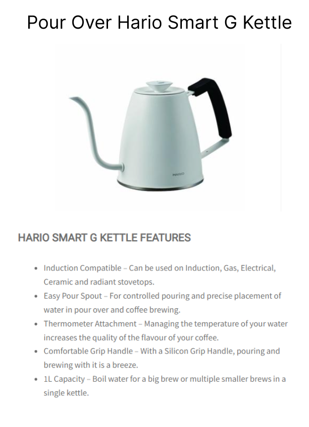 Hario Smart G Kettle (White)