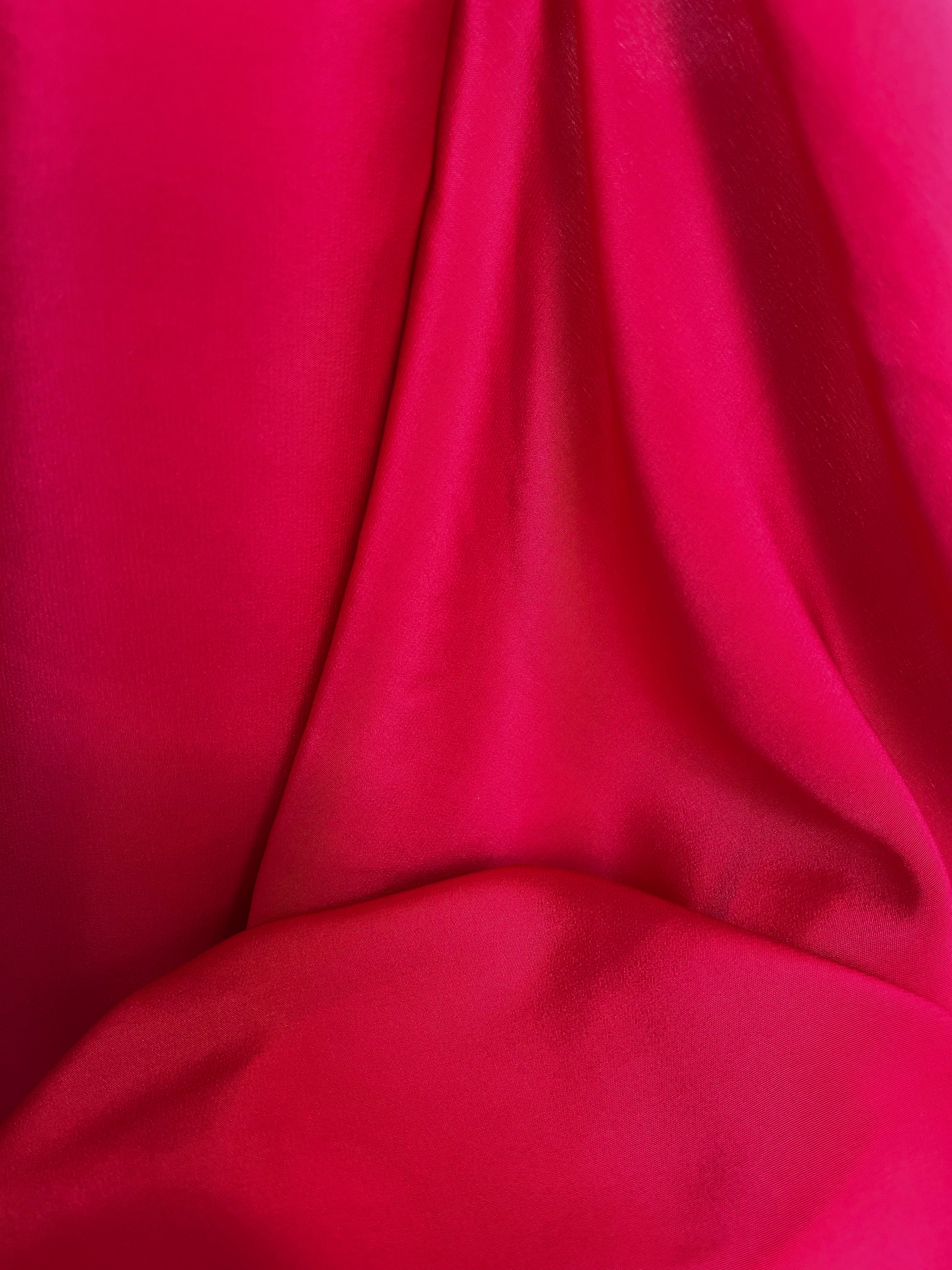 Silk Crepe de Chine - Ruby Red