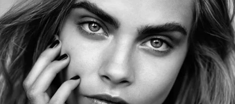 Close up of brows Cara Delevingne