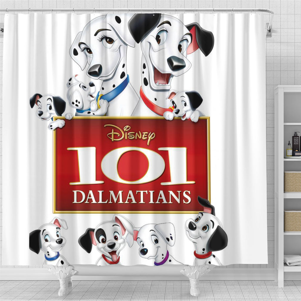 101 Dalmatians Poster 1 Waterproof Shower Curtain Bathroom Decor All Size