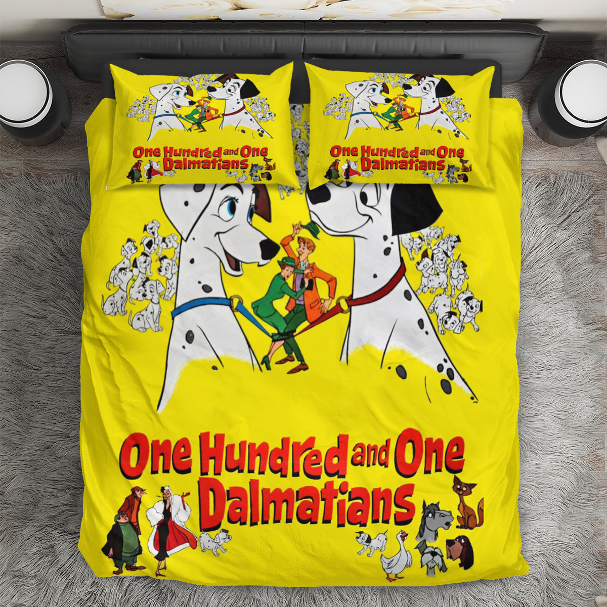 101 Dalmatians Poster 2 3PCS 3PCS Bedding Set Duvet Cover And Pillow Cases Gift For Fan