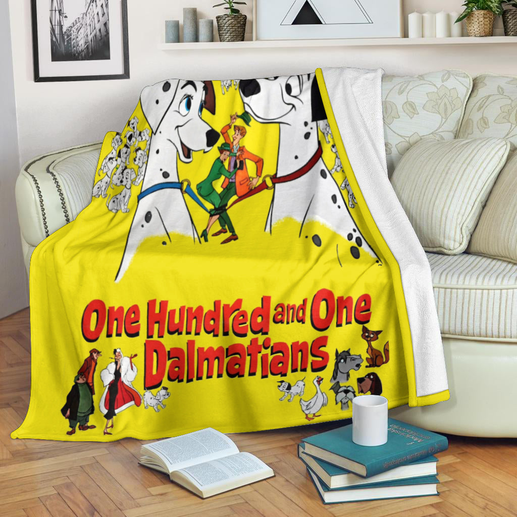 101 Dalmatians Poster 2 3d Full Printing Fleece Blanket
