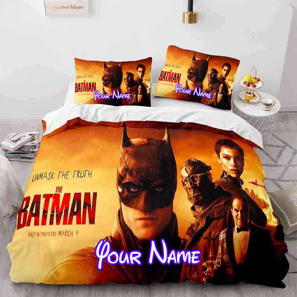 2022 The Batman Personalized Name Bedding Set Quilt Duvet Cover Personalized Name Bedding Sets_1292