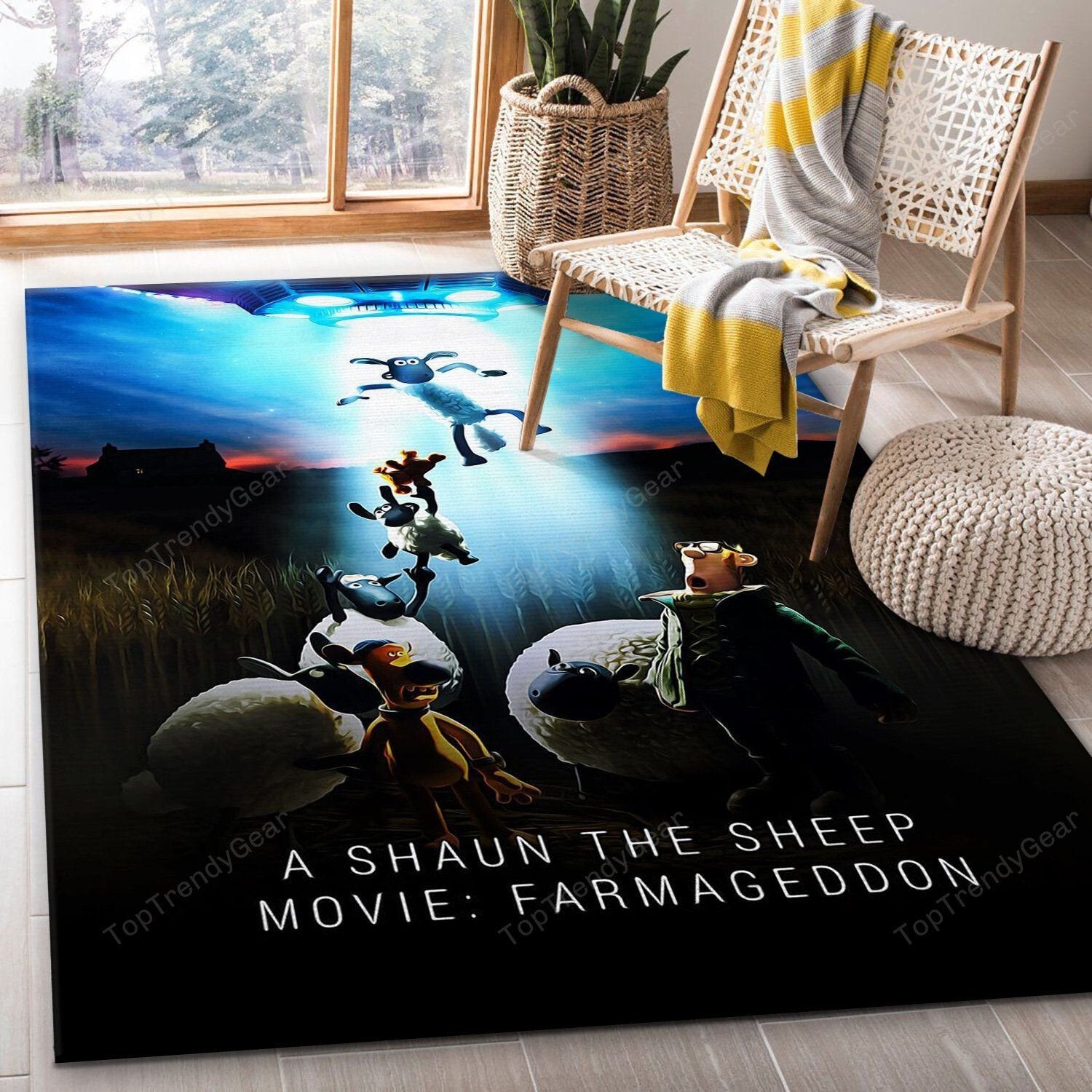 A Shaun The Sheep Movie Area Rug Movie Rug Us Gift Decor Area Rugs For Living Room Rectangle Rug Bedroom Rugs Carpet Flooring Gift RS132680