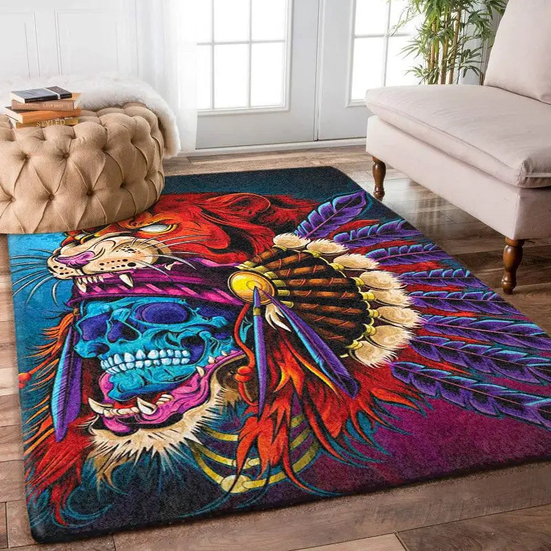 African Skull 3D Area Rug Living Room And Bed Room Home Decor Carpet