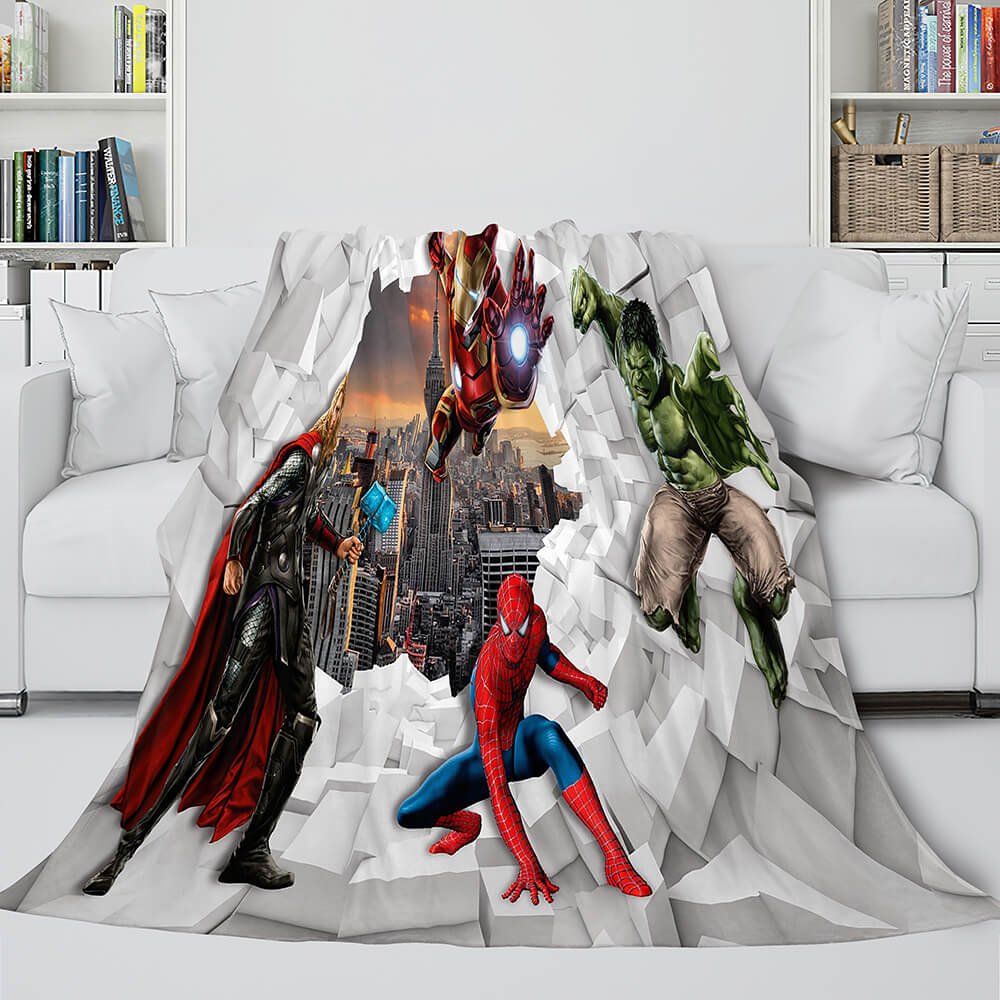 Avengers 4 Flannel 3D Fleece Blanket Fleece Throw Cosplay 3D Fleece Blanket Wrap Nap Quilt 4688
