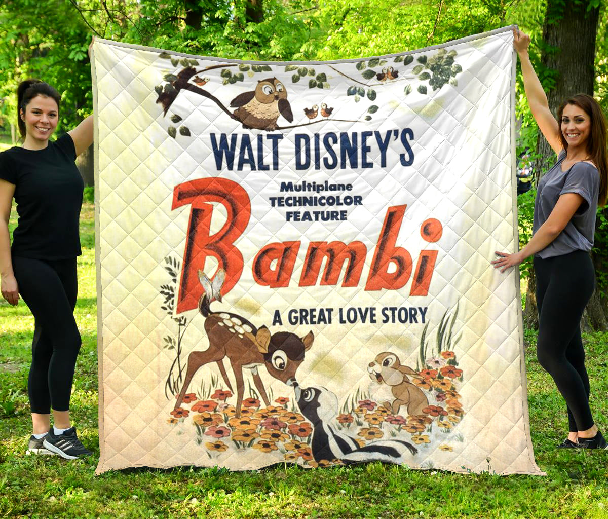 Bambi Poster 8 3d Full Printing Quilt