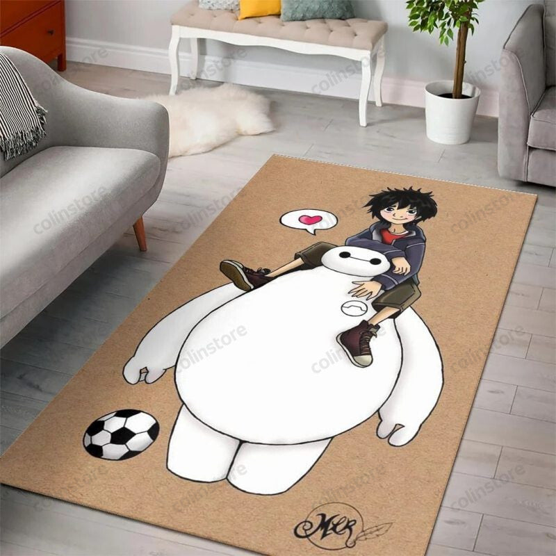 Baymax Big Hero 6 Disney Area Area Rug Carpet For Living Room