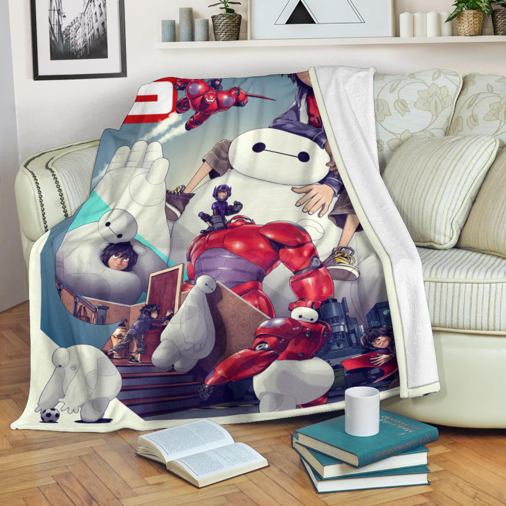 Big Hero 6 Poster 1 3d Full Printing Fleece Blanket