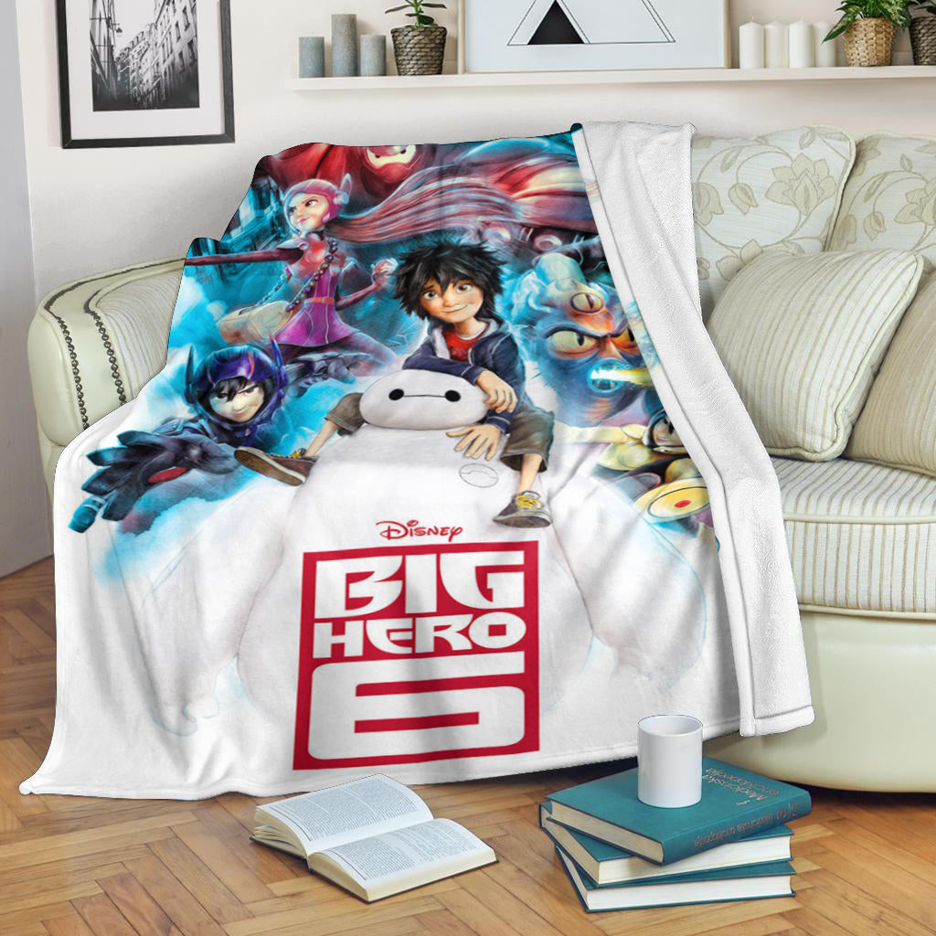 Big Hero 6 Poster 2 3d Full Printing Fleece Blanket