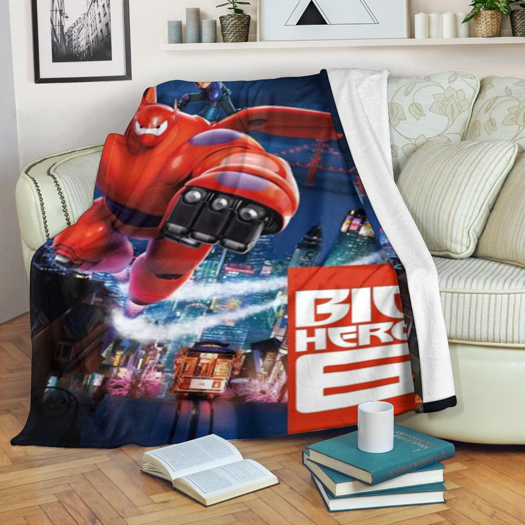 Big Hero 6 Poster 3 3d Full Printing Fleece Blanket