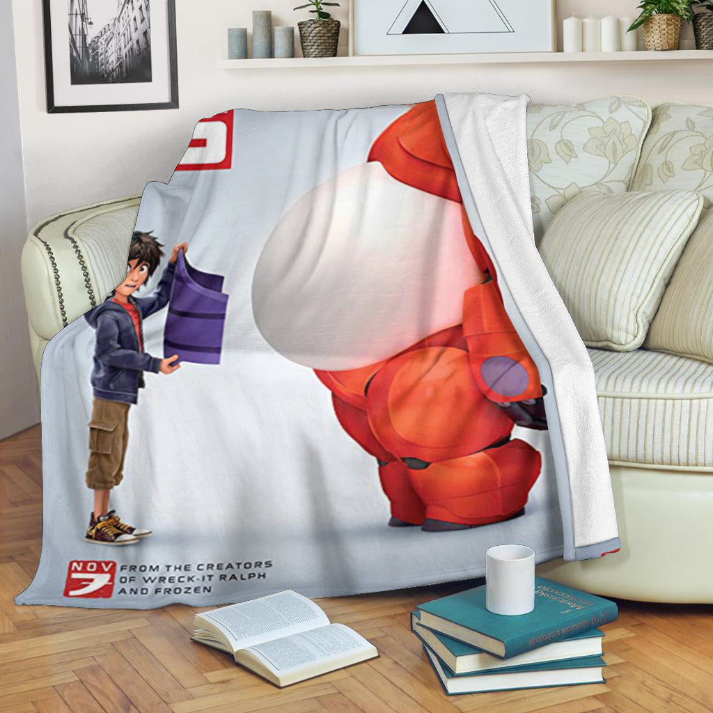 Big Hero 6 Poster 4 3d Full Printing Fleece Blanket