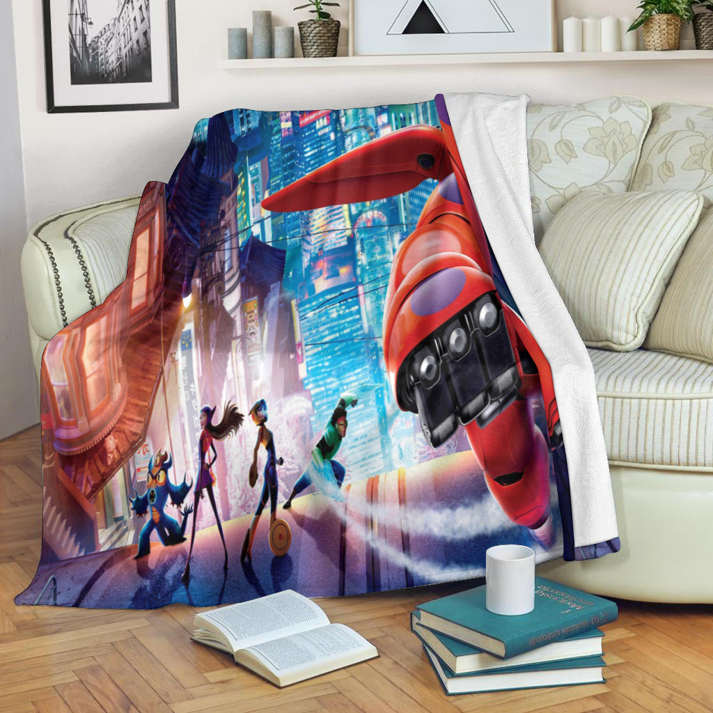 Big Hero 6 Poster 9 3d Full Printing Fleece Blanket