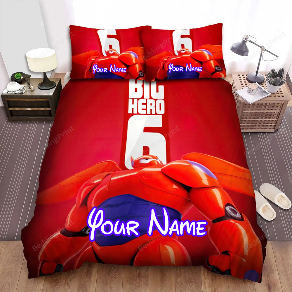 Big Hero 6 _2014_ Baymax Poster Artwork 4 Bed Sheets Duvet Cover Personalized Name Bedding Sets
