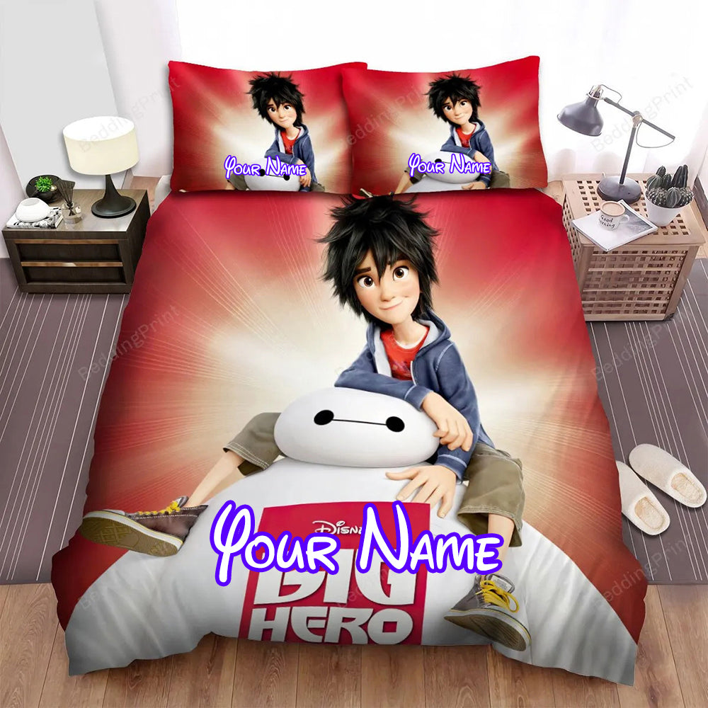 Big Hero 6 _2014_ Classic Poster Bed Sheets Duvet Cover Personalized Name Bedding Sets