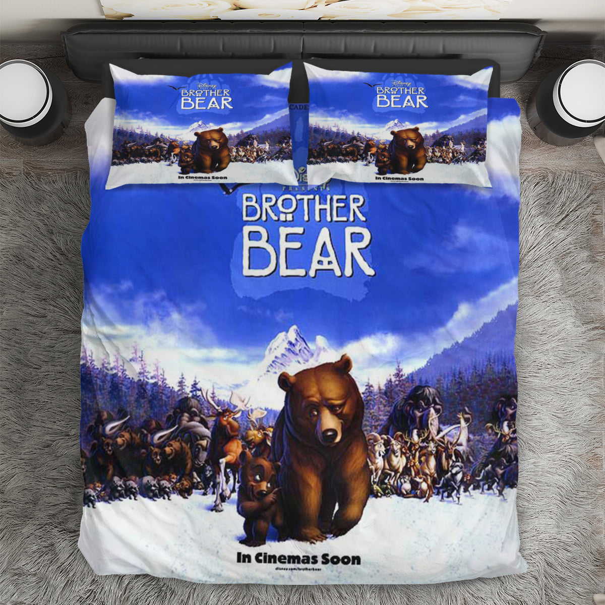 Brother Bear Poster 1 3PCS 3PCS Bedding Set Duvet Cover And Pillow Cases Gift For Fan