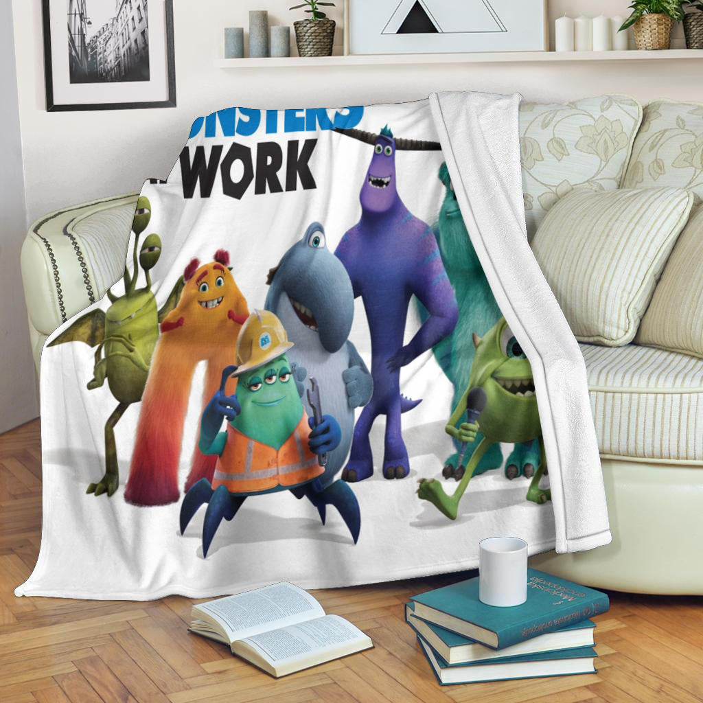 Characters Monster At Work Monsters Inc Monsters University Movie Disney Pixar 3d Full Printing Fleece Blanket
